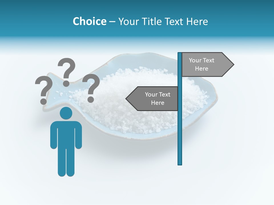 White Salt Crystals Grains Of Salt PowerPoint Template