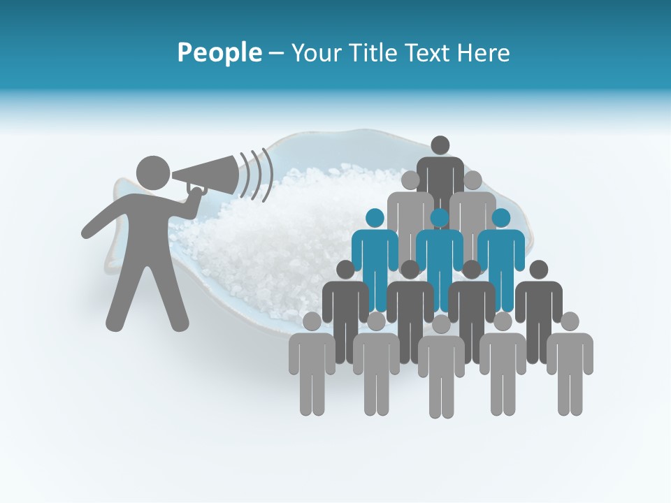 White Salt Crystals Grains Of Salt PowerPoint Template