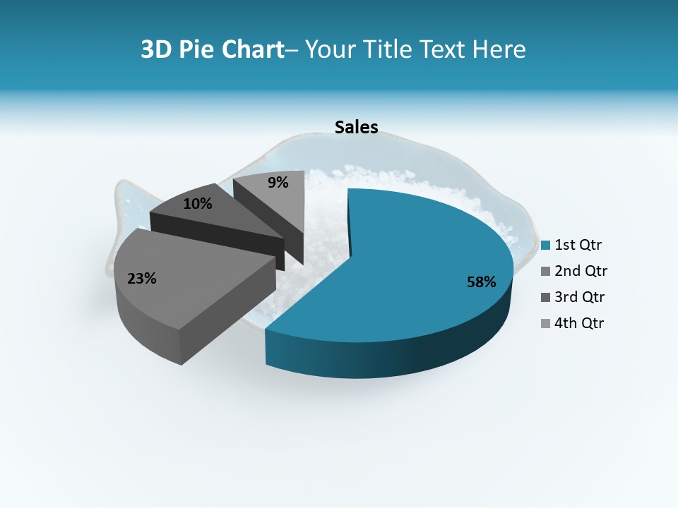 White Salt Crystals Grains Of Salt PowerPoint Template