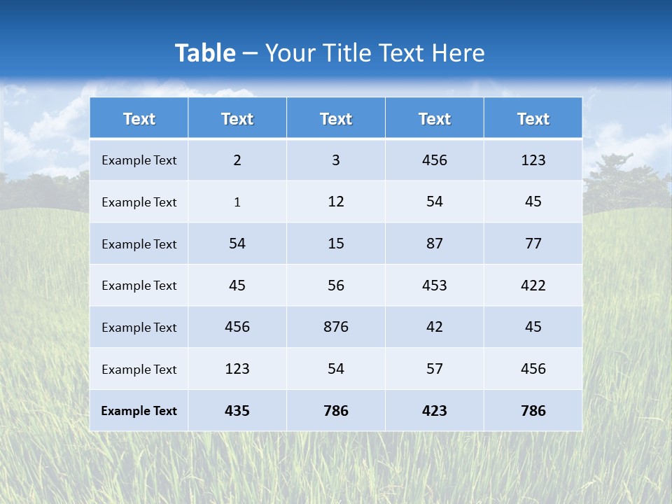 Eucalyptus Wide Organic Food PowerPoint Template