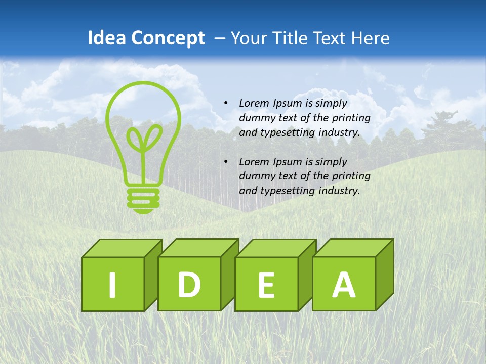 Eucalyptus Wide Organic Food PowerPoint Template