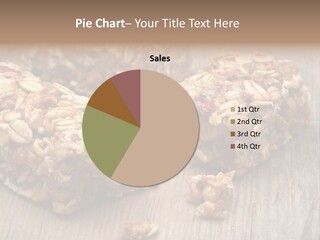 A Wooden Table Topped With Granola And Nuts PowerPoint Template