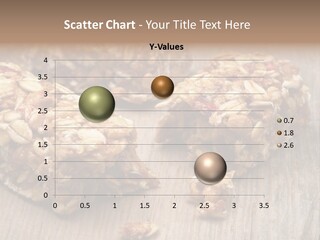 A Wooden Table Topped With Granola And Nuts PowerPoint Template