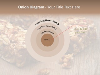 A Wooden Table Topped With Granola And Nuts PowerPoint Template