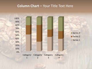 A Wooden Table Topped With Granola And Nuts PowerPoint Template