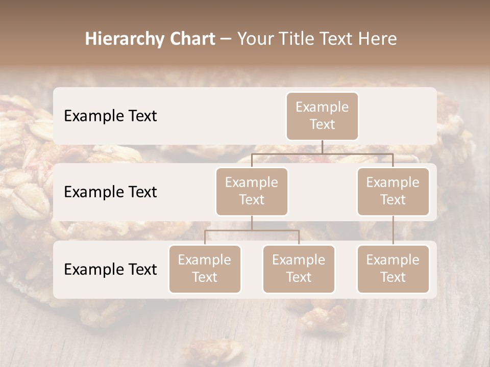 A Wooden Table Topped With Granola And Nuts PowerPoint Template