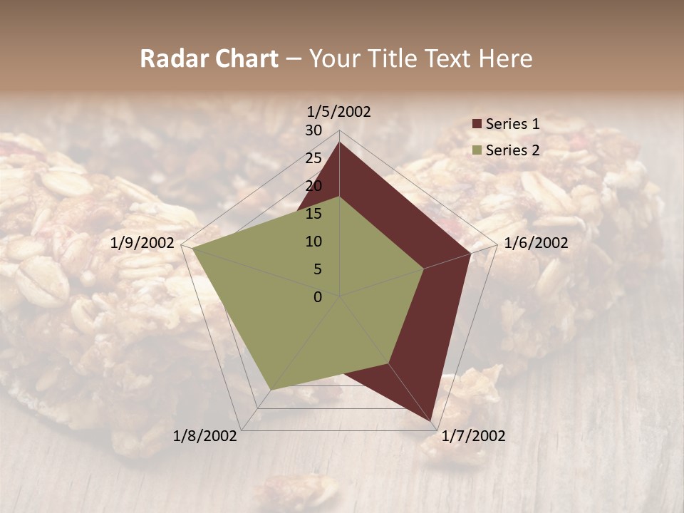 A Wooden Table Topped With Granola And Nuts PowerPoint Template