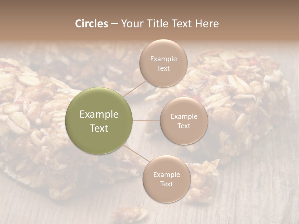 A Wooden Table Topped With Granola And Nuts PowerPoint Template