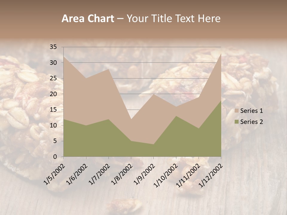 A Wooden Table Topped With Granola And Nuts PowerPoint Template