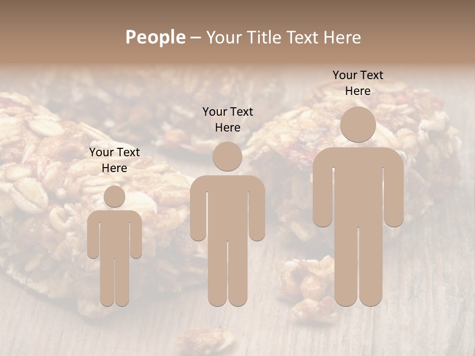 A Wooden Table Topped With Granola And Nuts PowerPoint Template