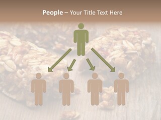 A Wooden Table Topped With Granola And Nuts PowerPoint Template