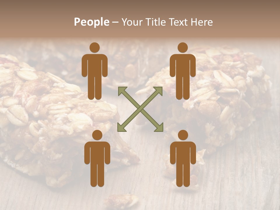 A Wooden Table Topped With Granola And Nuts PowerPoint Template
