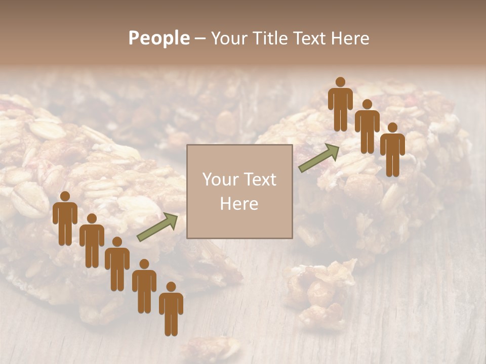 A Wooden Table Topped With Granola And Nuts PowerPoint Template