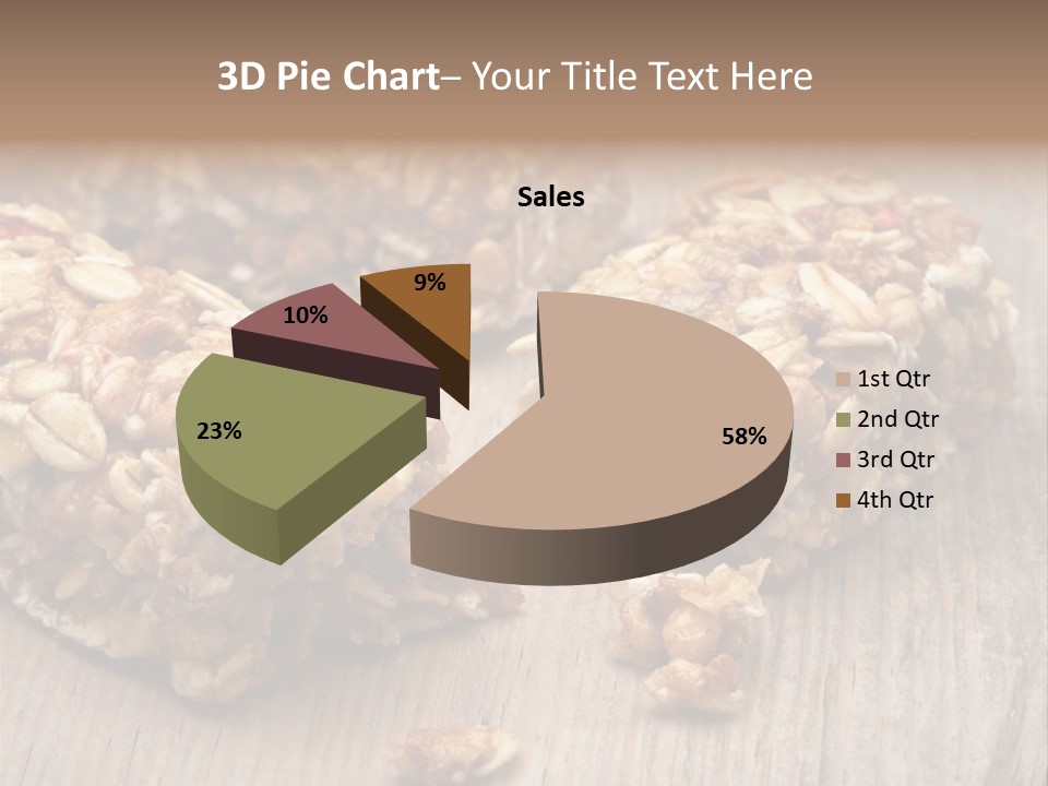 A Wooden Table Topped With Granola And Nuts PowerPoint Template