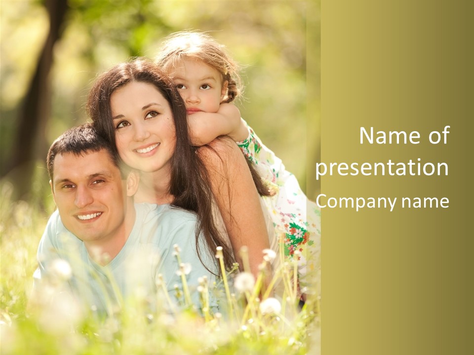 Dad Leisure Mother PowerPoint Template