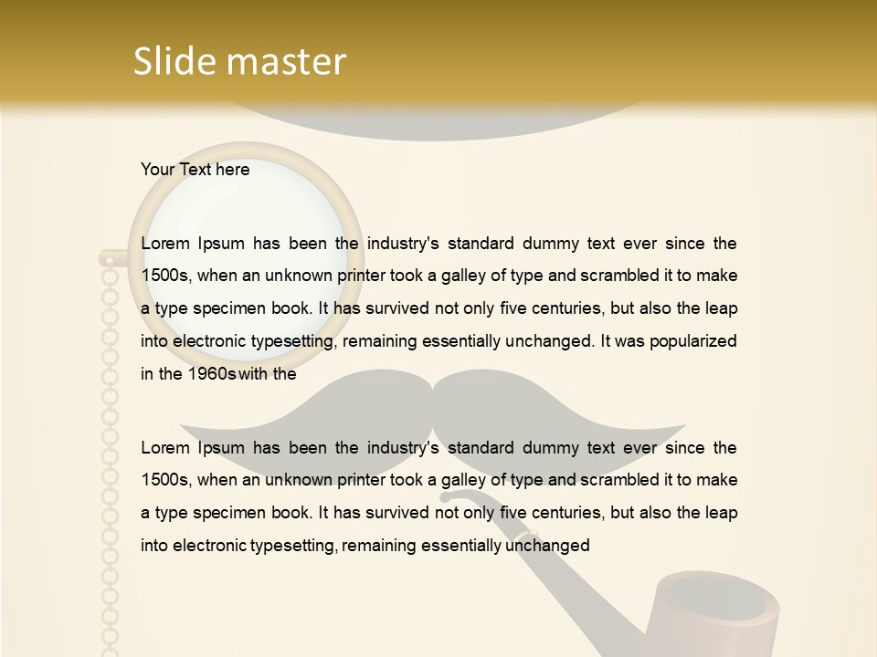 Pipe Element Antique PowerPoint Template