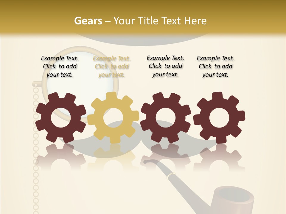 Pipe Element Antique PowerPoint Template