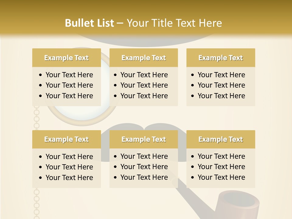 Pipe Element Antique PowerPoint Template