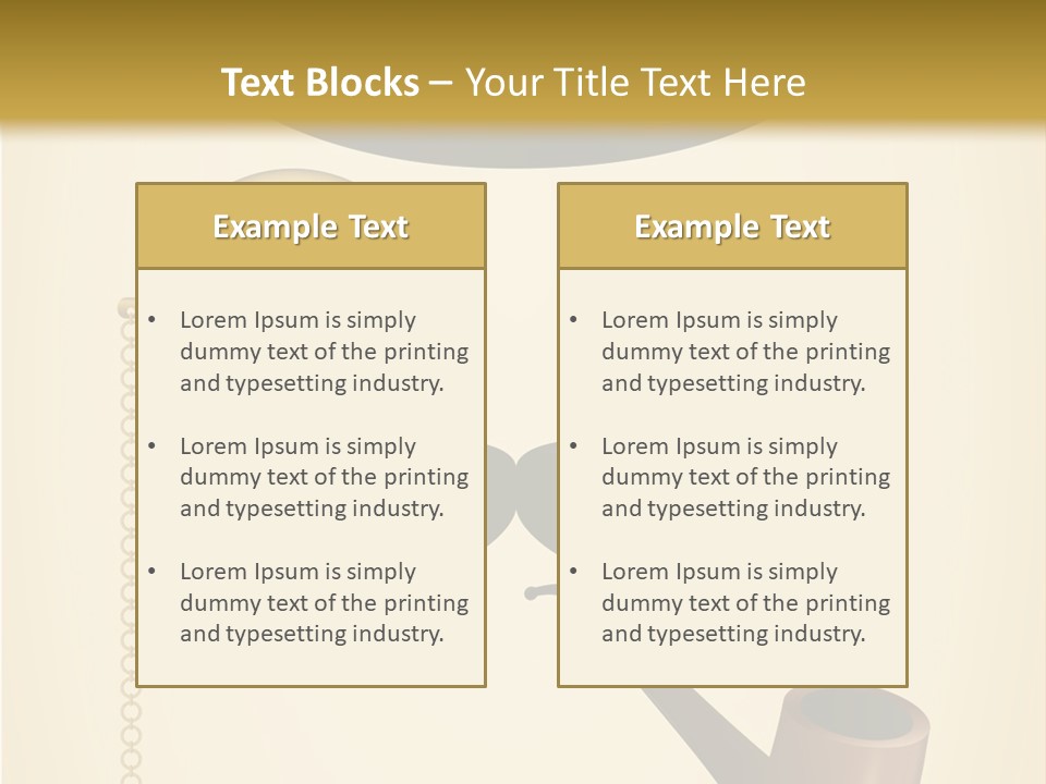 Pipe Element Antique PowerPoint Template
