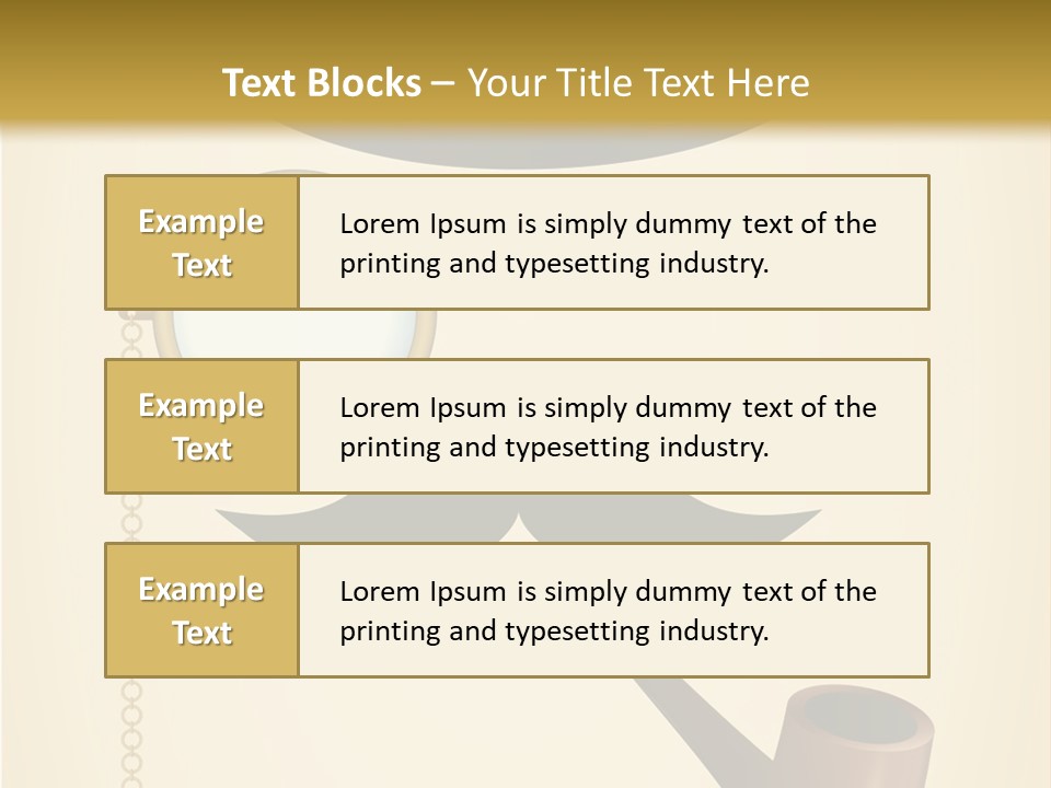 Pipe Element Antique PowerPoint Template