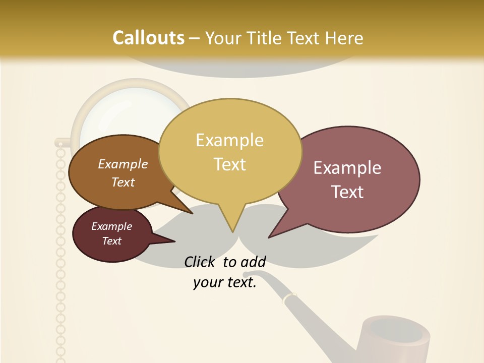 Pipe Element Antique PowerPoint Template