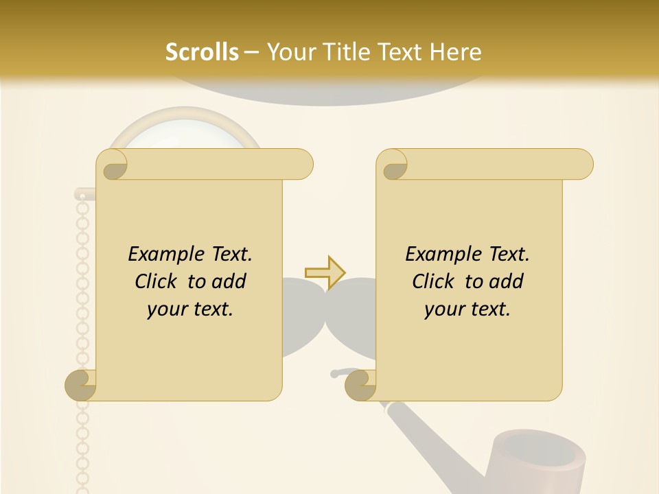 Pipe Element Antique PowerPoint Template