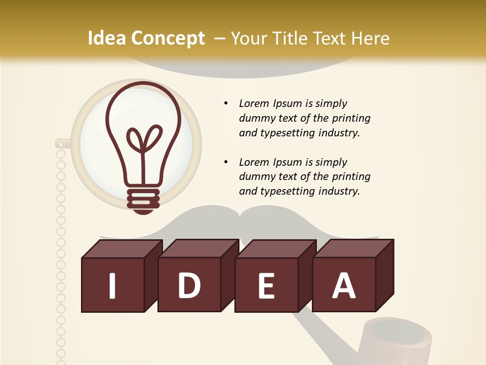 Pipe Element Antique PowerPoint Template