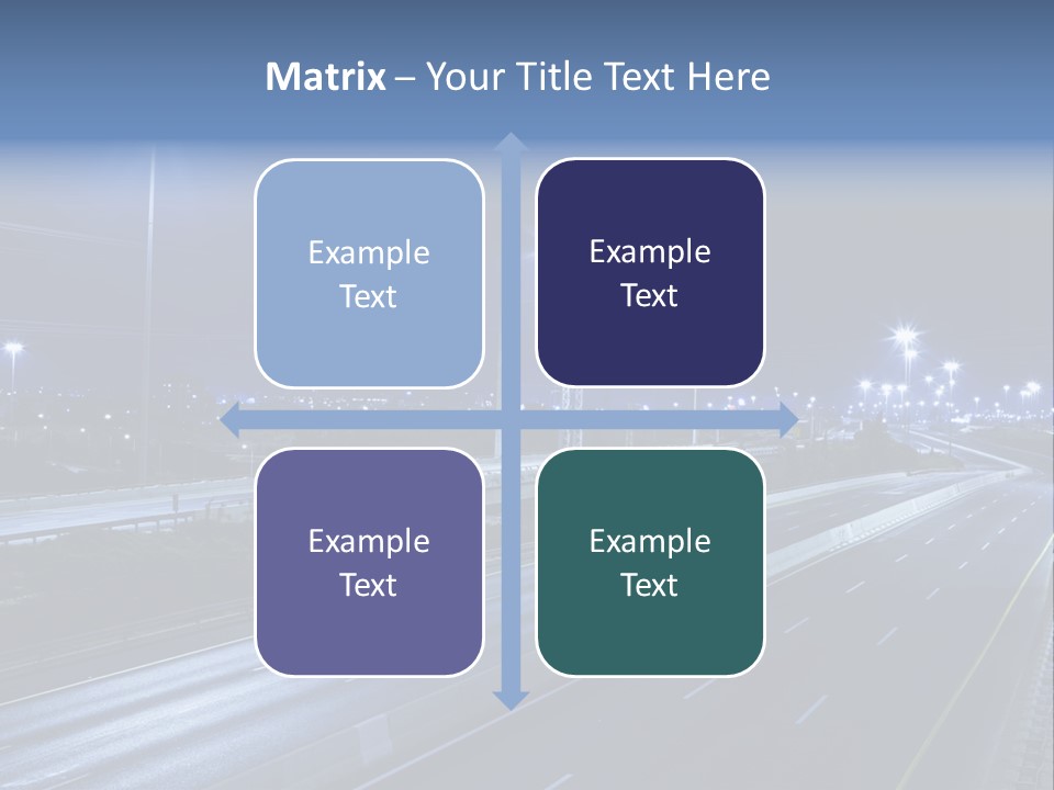 Street Light Ayalon Freeway Night PowerPoint Template