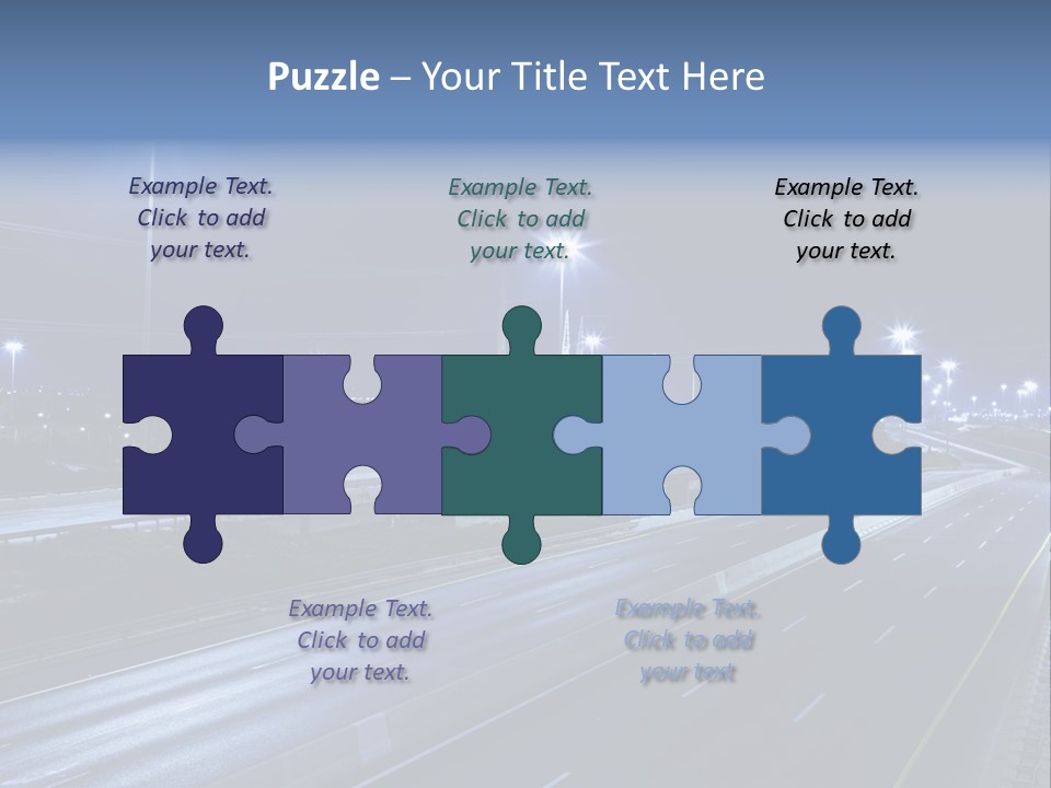 Street Light Ayalon Freeway Night PowerPoint Template