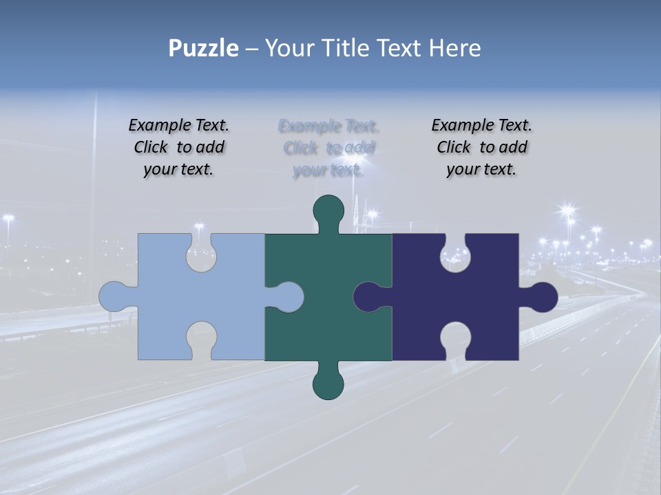 Street Light Ayalon Freeway Night PowerPoint Template