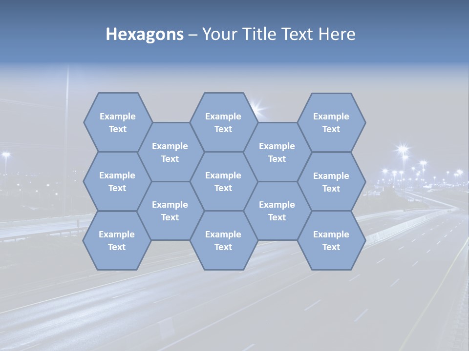 Street Light Ayalon Freeway Night PowerPoint Template