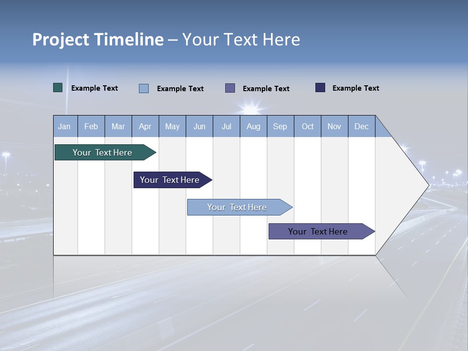 Street Light Ayalon Freeway Night PowerPoint Template