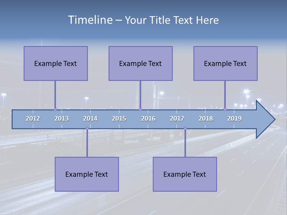 Street Light Ayalon Freeway Night PowerPoint Template