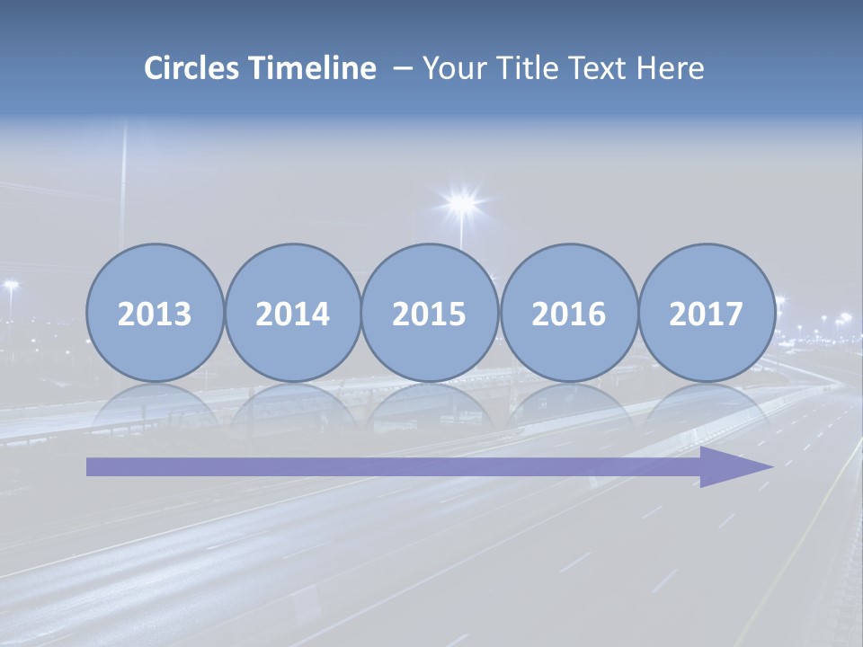 Street Light Ayalon Freeway Night PowerPoint Template