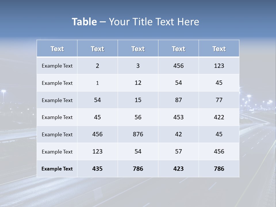 Street Light Ayalon Freeway Night PowerPoint Template