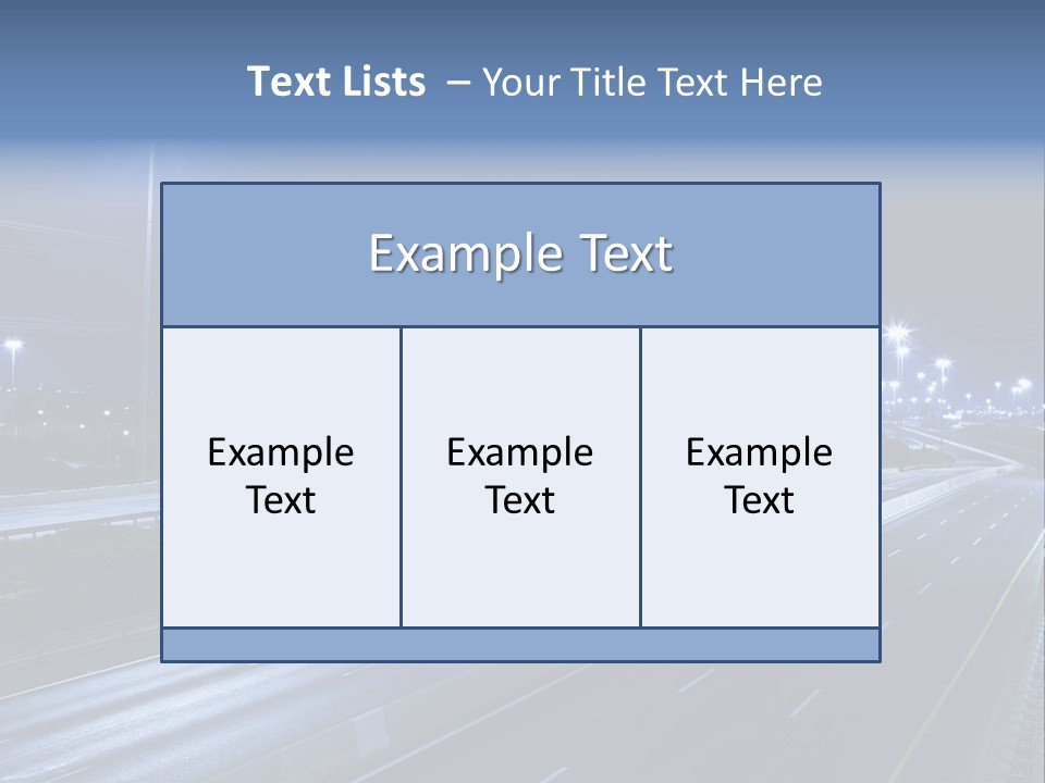 Street Light Ayalon Freeway Night PowerPoint Template