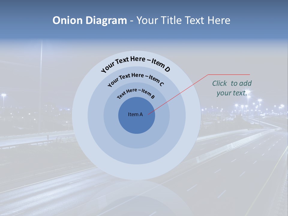 Street Light Ayalon Freeway Night PowerPoint Template
