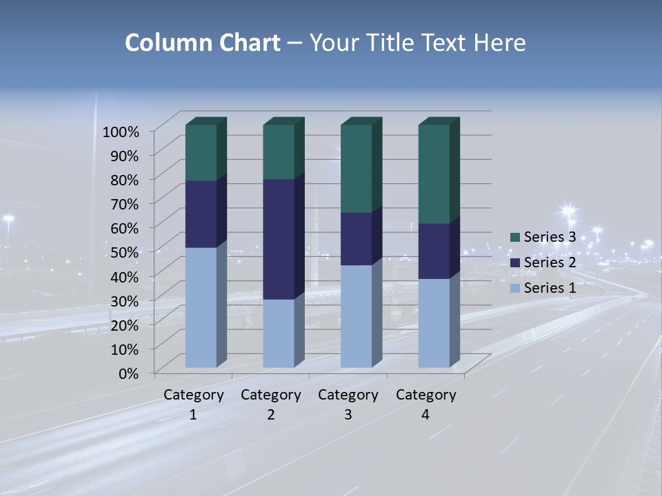Street Light Ayalon Freeway Night PowerPoint Template
