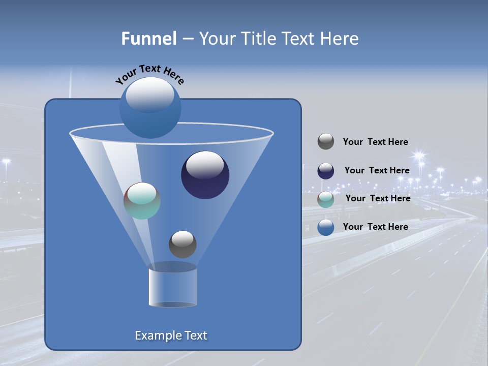 Street Light Ayalon Freeway Night PowerPoint Template