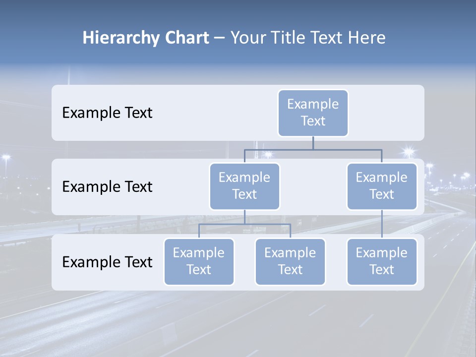Street Light Ayalon Freeway Night PowerPoint Template
