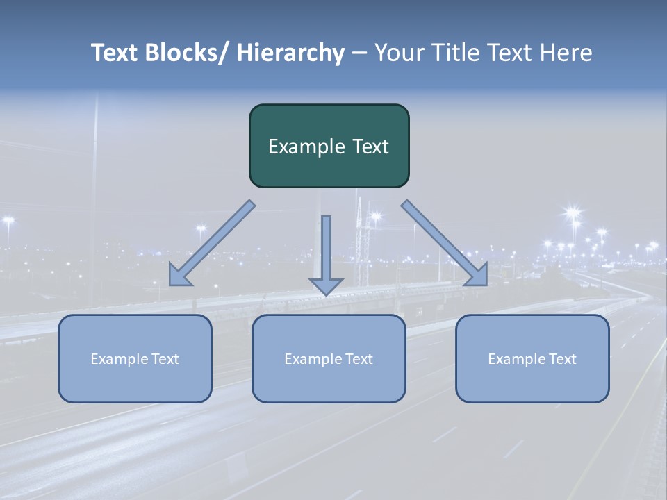 Street Light Ayalon Freeway Night PowerPoint Template
