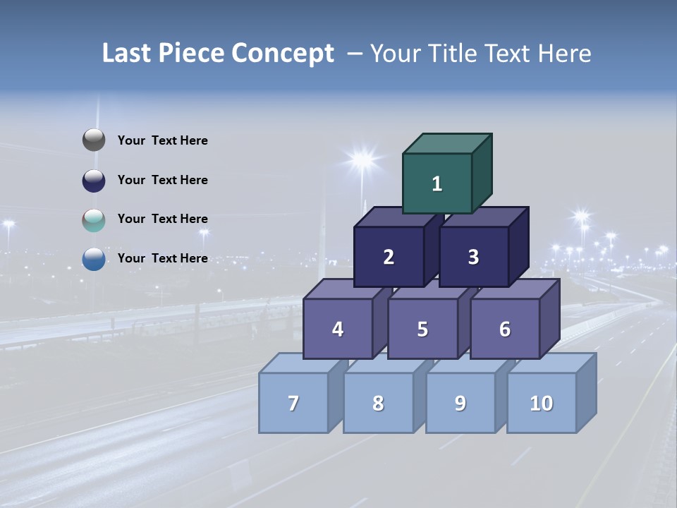 Street Light Ayalon Freeway Night PowerPoint Template