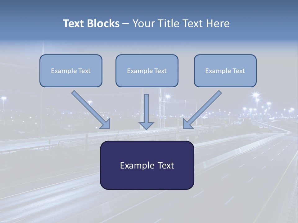 Street Light Ayalon Freeway Night PowerPoint Template