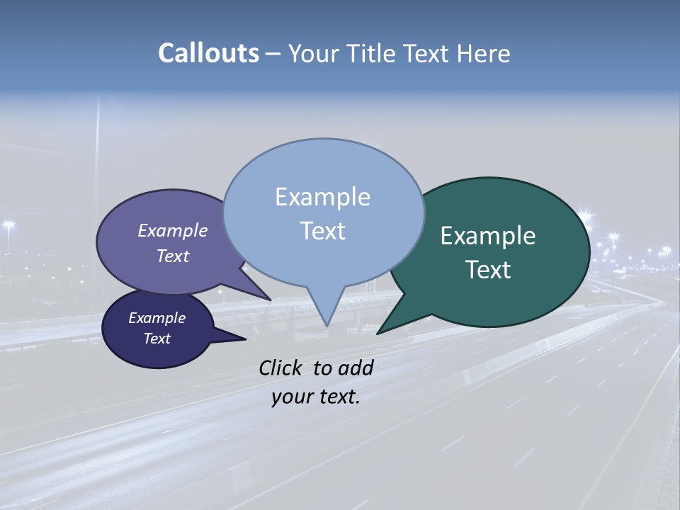 Street Light Ayalon Freeway Night PowerPoint Template