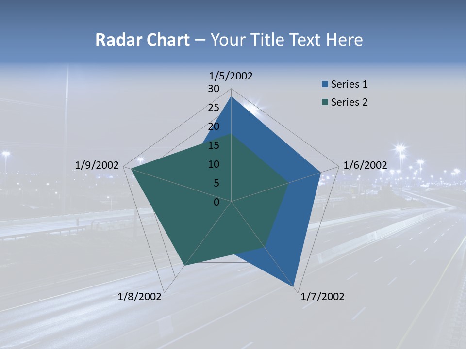 Street Light Ayalon Freeway Night PowerPoint Template