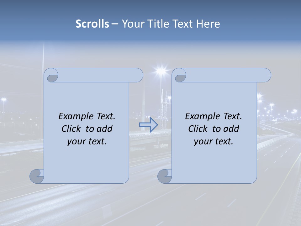 Street Light Ayalon Freeway Night PowerPoint Template