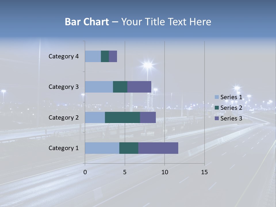 Street Light Ayalon Freeway Night PowerPoint Template