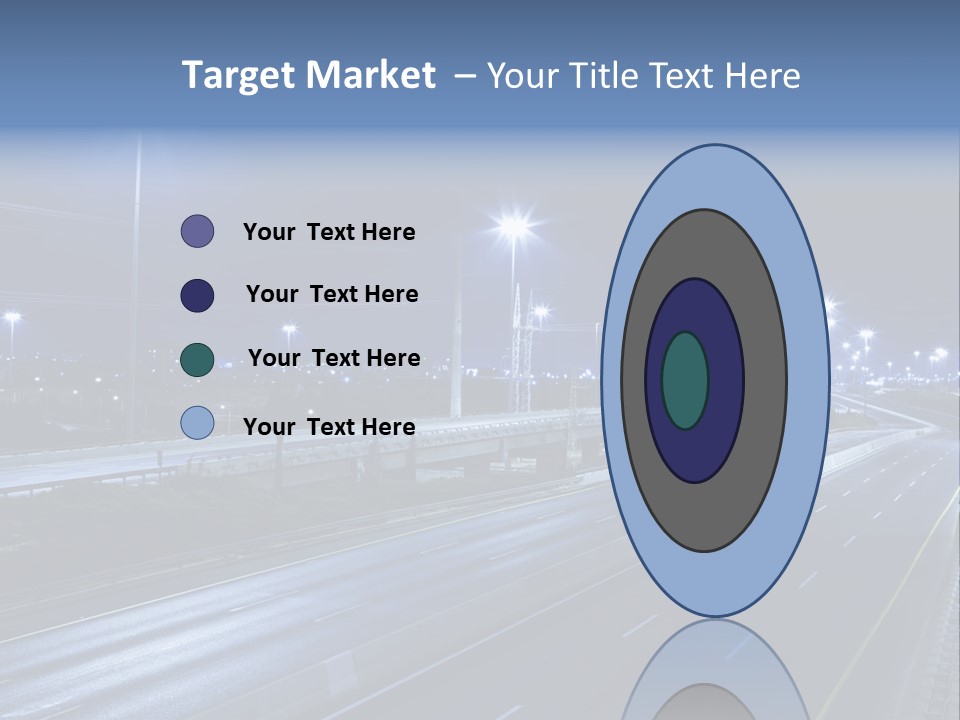 Street Light Ayalon Freeway Night PowerPoint Template