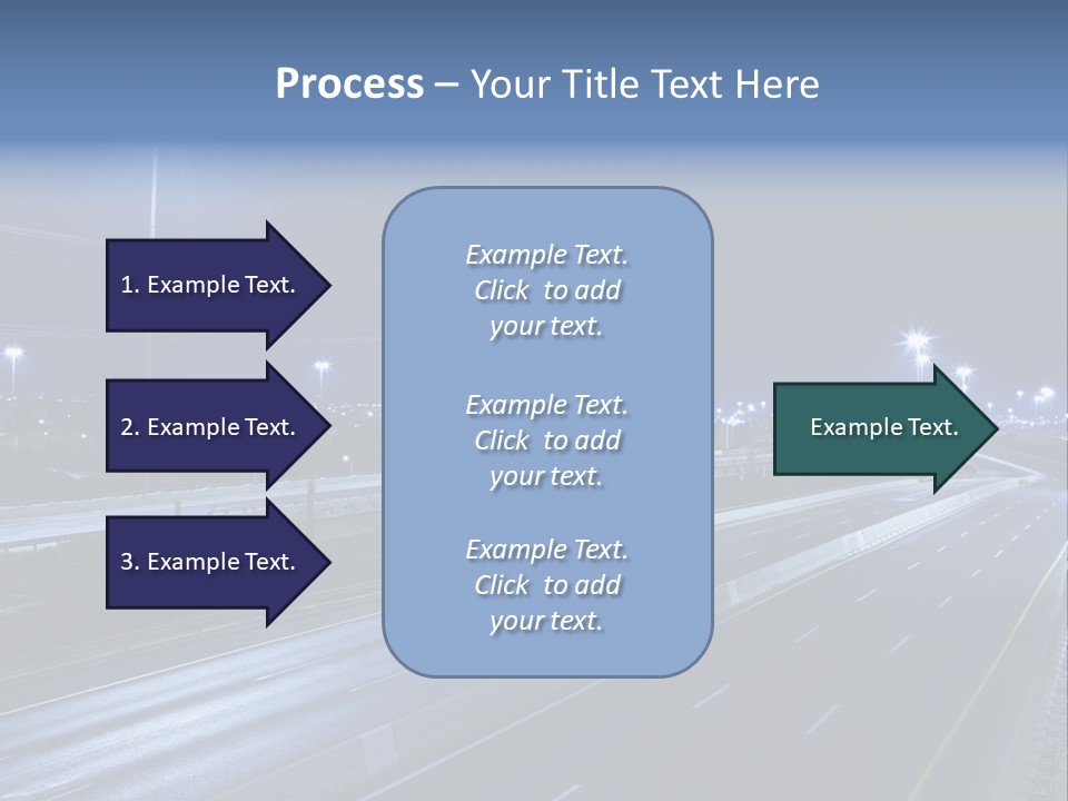 Street Light Ayalon Freeway Night PowerPoint Template