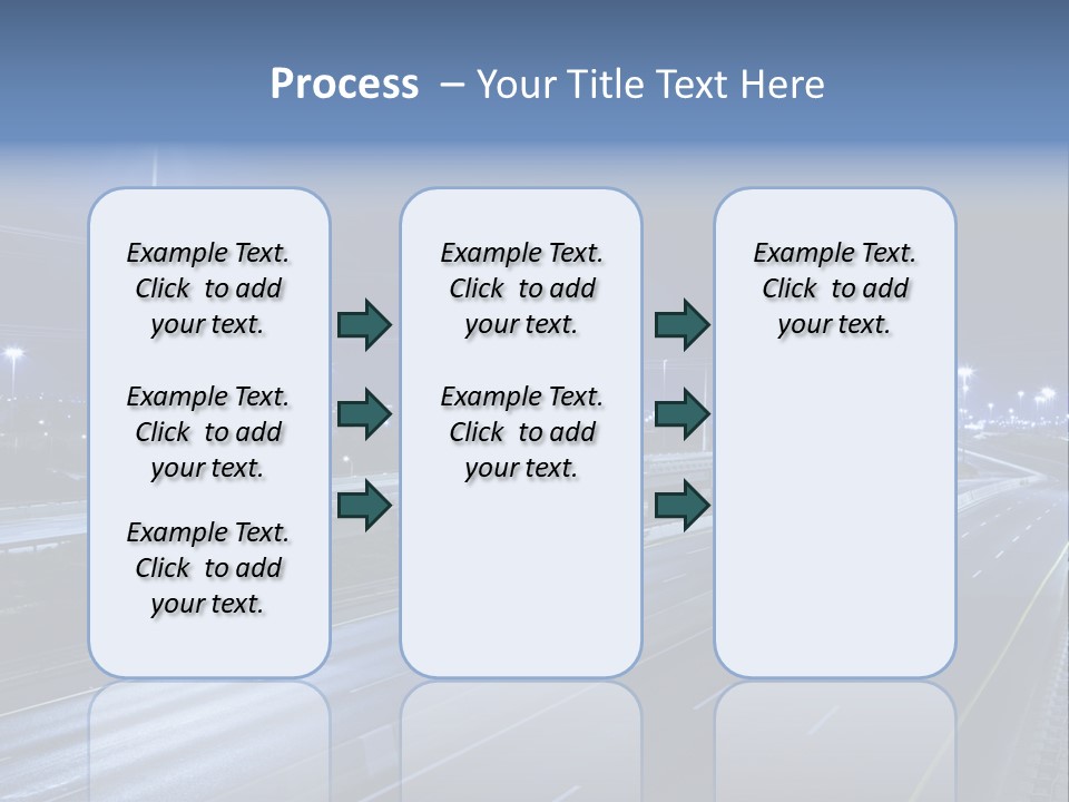 Street Light Ayalon Freeway Night PowerPoint Template